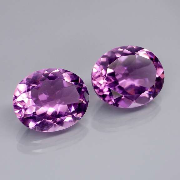 Glittering 7.92ct violet Amethyst pair