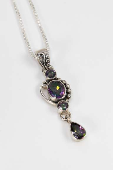 Sterling Silver Mystic Quartz Gemstone Pendant