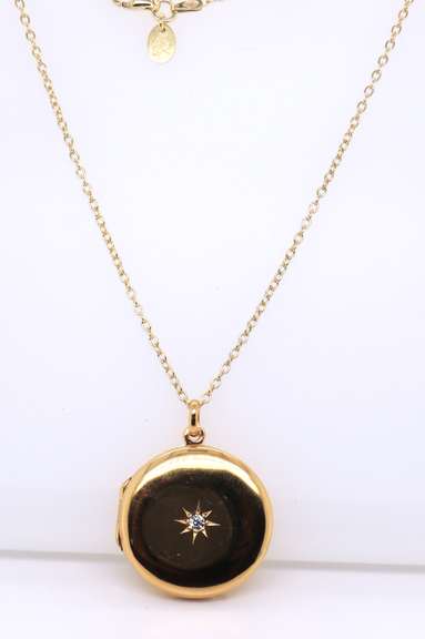 Argento Vivo 10KT Yellow Gold plated Over Sterling Silver locket Necklace