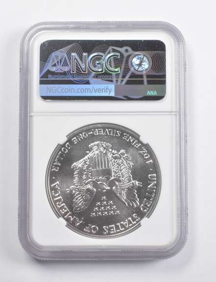 Mint Error MS69 1989 American Silver Eagle OBV Struck Thru NGC