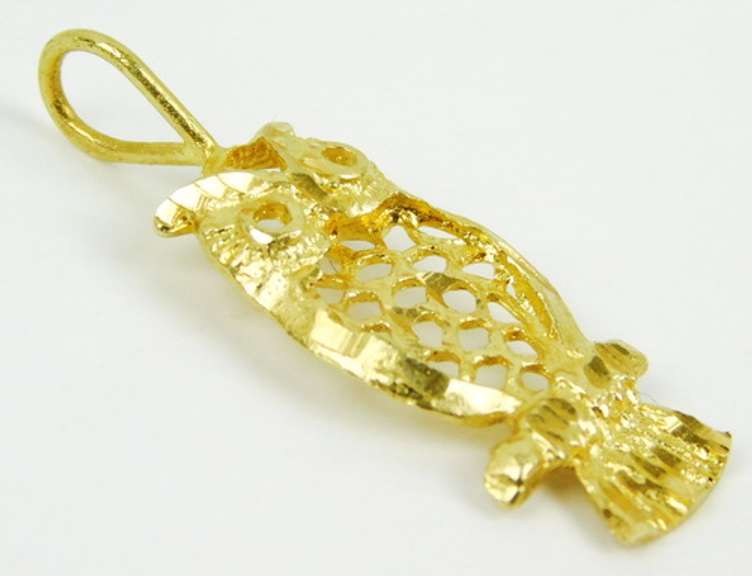 14K Owl Pendant