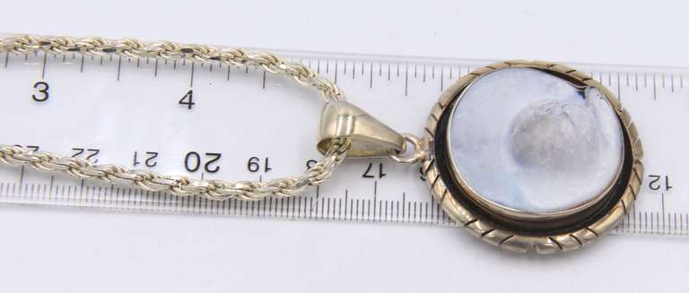 Vintage 925 Sterling Silver Signed Pendant on Chain