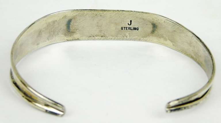 Sterling Silver Navajo Black Onyx Cuff Bracelet