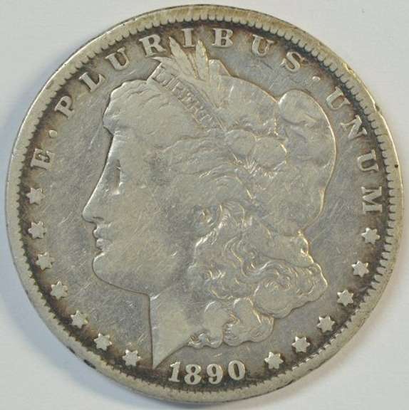 Key date 1890-CC Morgan Silver Dollar. Scarce