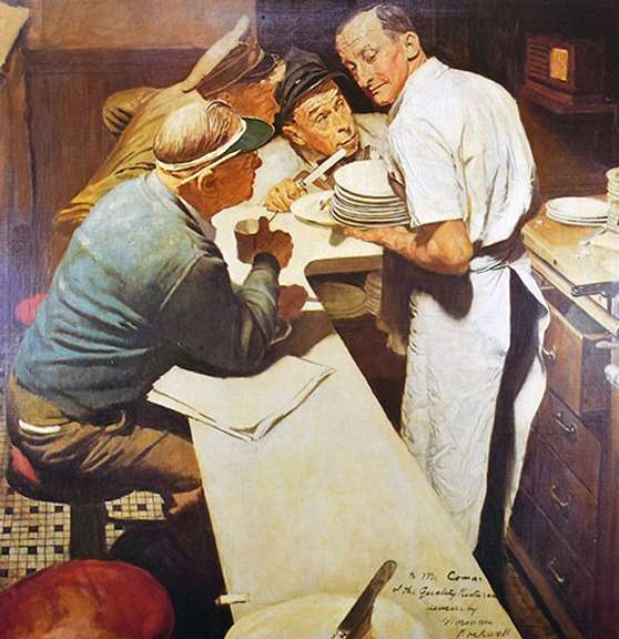 Norman Rockwell, Listening For The Invasion Of D-Day