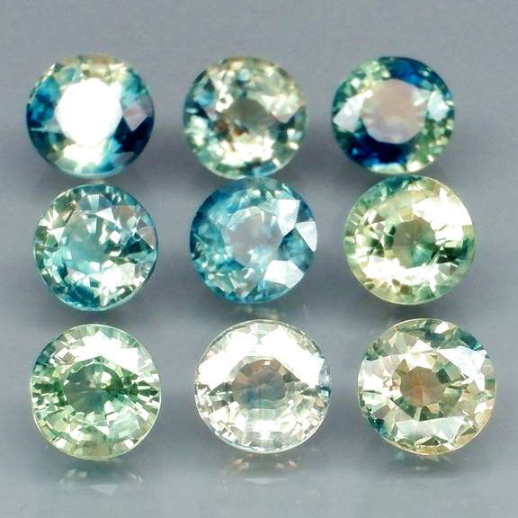 Heated only! 4.57ct round cut Australian Sapphire set