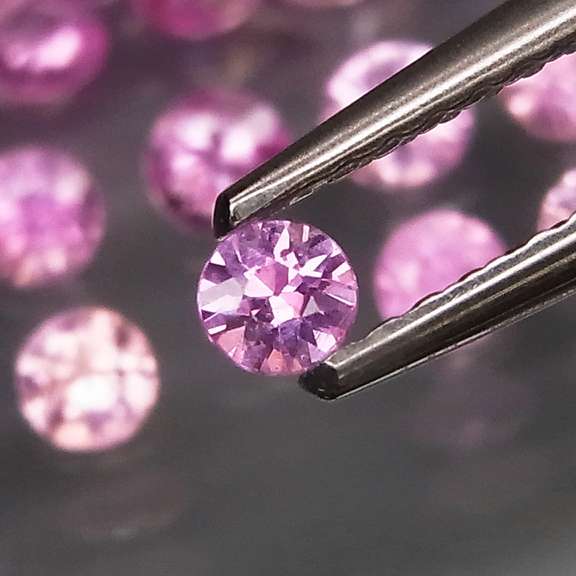 Rare heated only 4.14ct pink Sapphire set