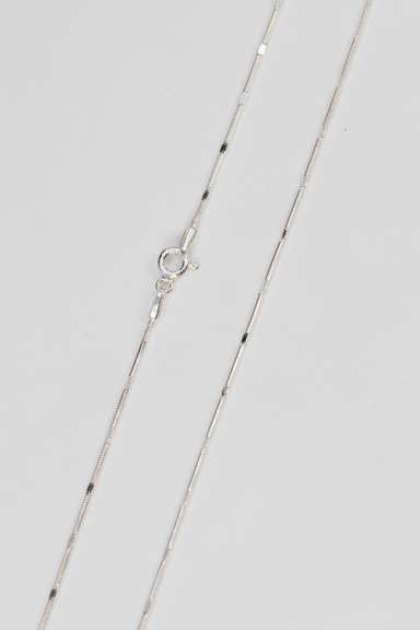 Italian .925 Sterling Silver 1mm Snake Chain w/Design 16 Inches