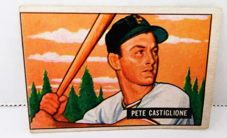 Pete Castigione 1951 Bowman Baseball Card