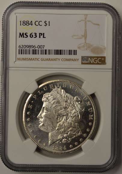 1884-CC Morgan Silver Dollar NGC MS63 PL "Proof Like"