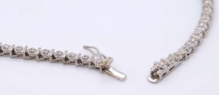 Vintage 925 Sterling Silver Cubic Zirconia Necklace