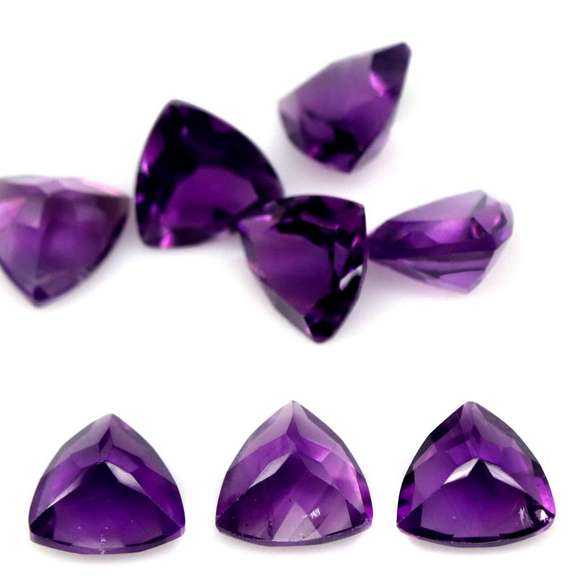 Glittering 13ct 8x8mm real Brazilian Amethyst set
