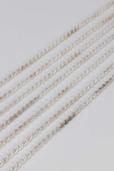 Sterling Silver - Italy Stamped - Hollow Rope Lot - 7 Chains - 4mm Wide - 30 Inches Each