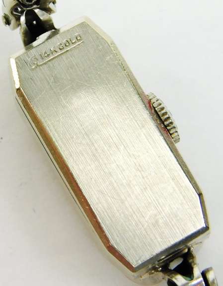 Early 14K Gold & Diamonds Elgin Wrist Watch