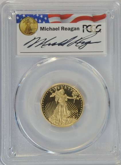 Fabulous 2013-W $10 Gold Eagle. PCGS PR69DCAM Reagan Signed