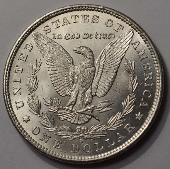 1880-S Flashy Morgan Silver Dollar Brilliant Uncirculated.