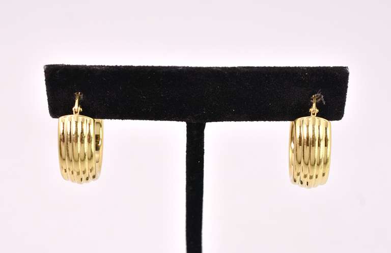 Classic Hoop Style Earrings in 18K Yellow Gold