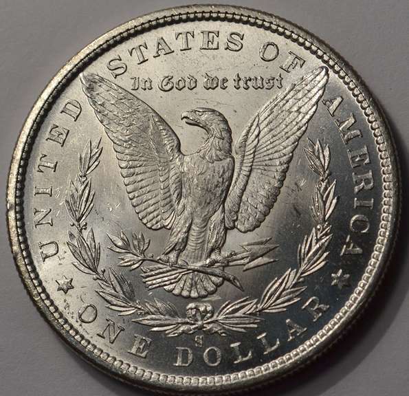 1880-S Flashy Morgan Silver Dollar Brilliant Uncirculated.