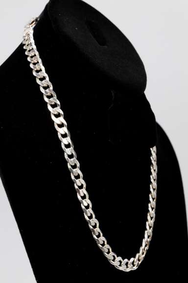 Italian .925 Sterling Silver 9mm Curb Link Chain 20 Inches