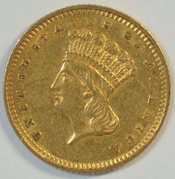 Nice scarce 1862 US Type 3 $1 Gold Piece. Civil War issue