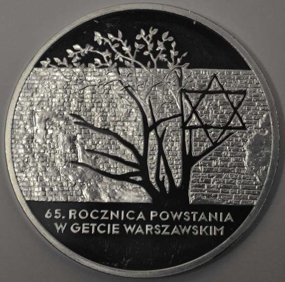20 Złotych Warsaw Ghetto Uprising, Lightly Wiped With Scratched Capsule.