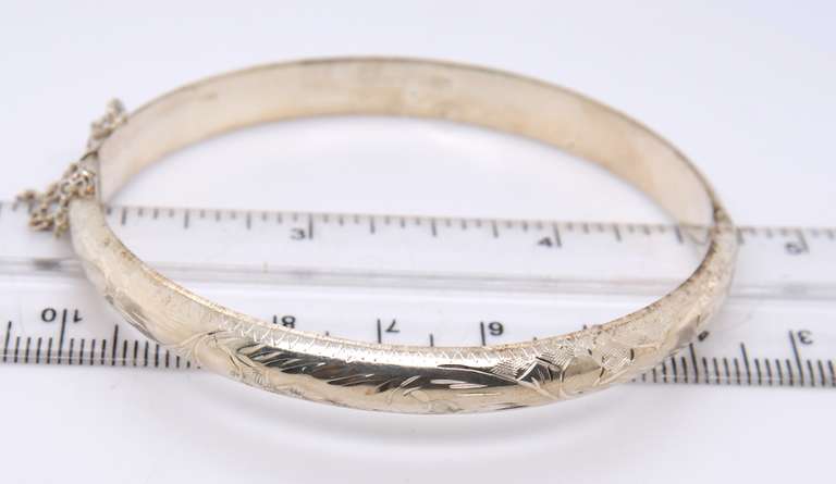 Vintage 925 Sterling Silver Bangle Bracelet