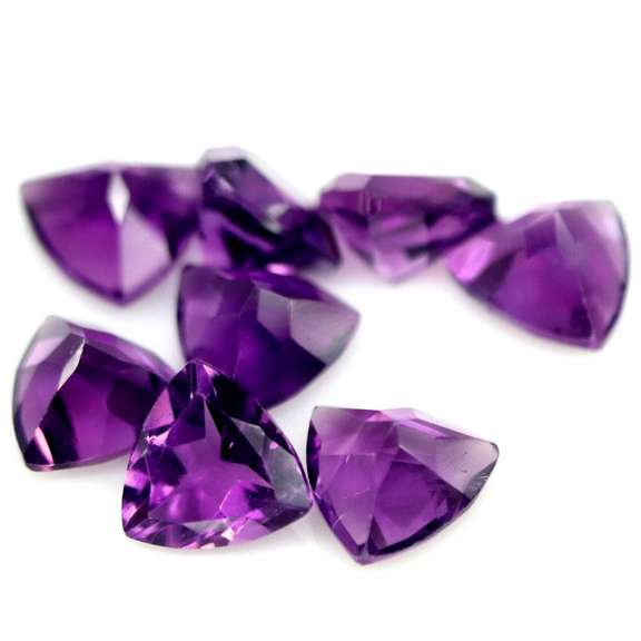 Glittering 13ct 8x8mm real Brazilian Amethyst set