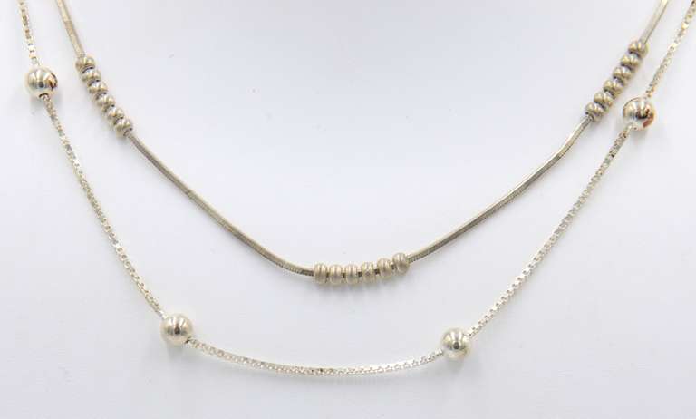 Vintage 925 Sterling Silver Lot of 2 Chains