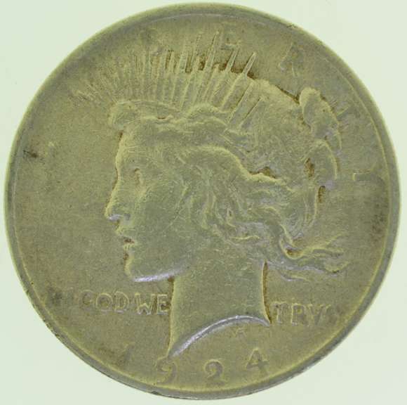 1924 $1 Silver Peace Dollar Coin