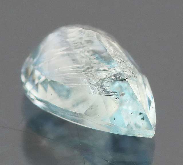 Ice blue! Unheated! 1.67ct Aquamarine pear