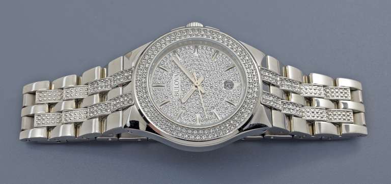 Bold Men's Bulova Crystals Quartz Watch