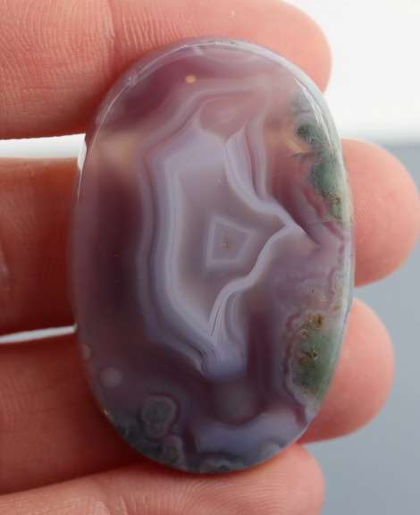 Super cool 76.50ct Chalcedony and Chlorite cabochon