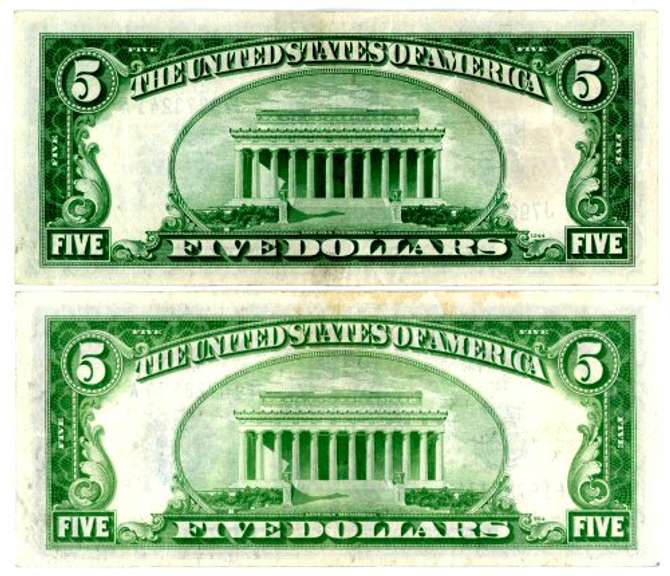 2 1934-A $5 Blue Seal Silver Certificates