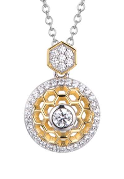 "Honey bee" style Two Tone small Pendant