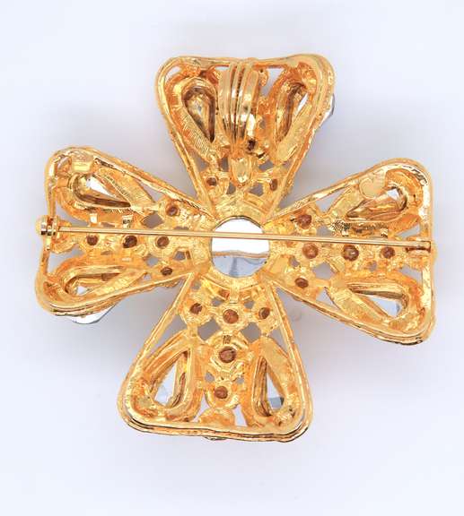 Multi Color Cubic Zirconia Pendant Brooch