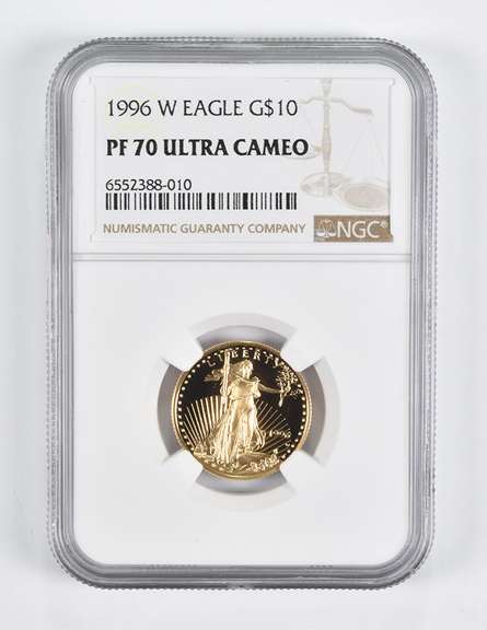 PF70 UCAM 1996-W $10 American Gold Eagle 1/4 Oz. .999 Fine Gold NGC