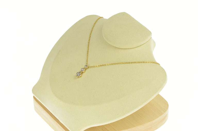 14K Yellow Gold 0.50 Ctw Tiered Diamond Flower Cluster Pendant