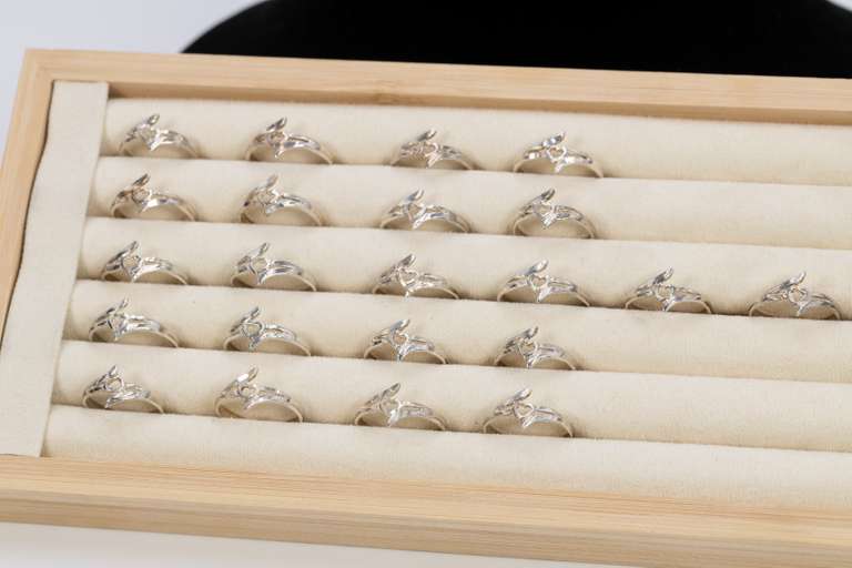 .925 Sterling Silver Heart & Angel Wings Ring Lot 22 Rings in Various Sizes