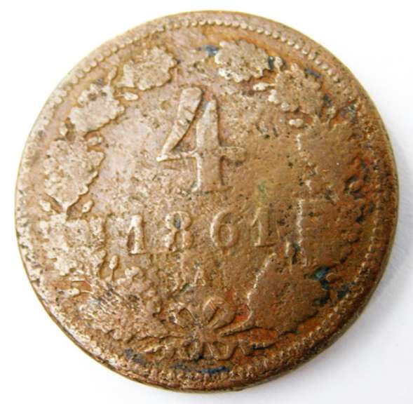 1861 4-Cent Austrian Coin