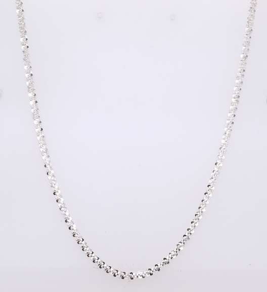 Italian 925 Sterling Silver Popcorn Chain