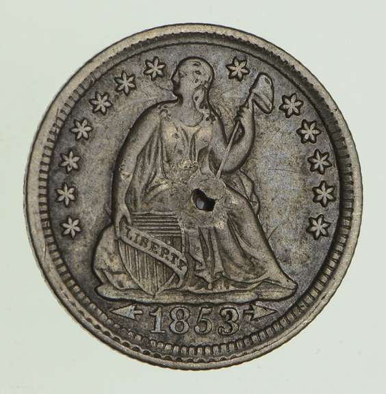 1853 Seated Liberty Half Dime - Circulated