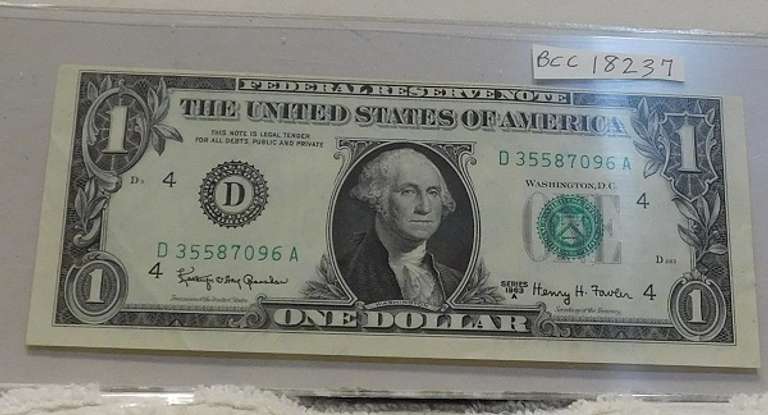 1963-A $1. FRN, Error Note, GEM Unc