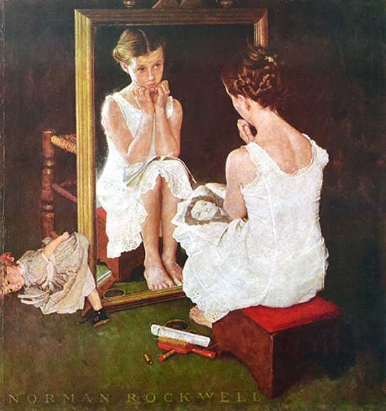 Norman Rockwell, Girl At The Mirror
