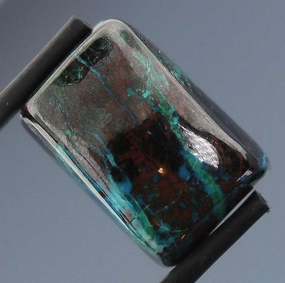 Gorgeous 25.27ct Chrysocolla and Malachite cabochon