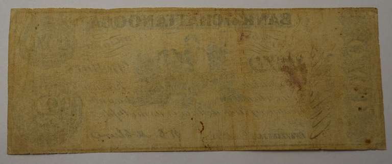 January 4th 1863 Bank Of Chattanooga, Tennessee $2 Obsolete Note, Circulated.