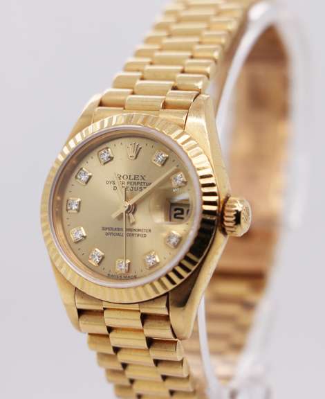 All Original18kt Presidential Rolex with Diamonds