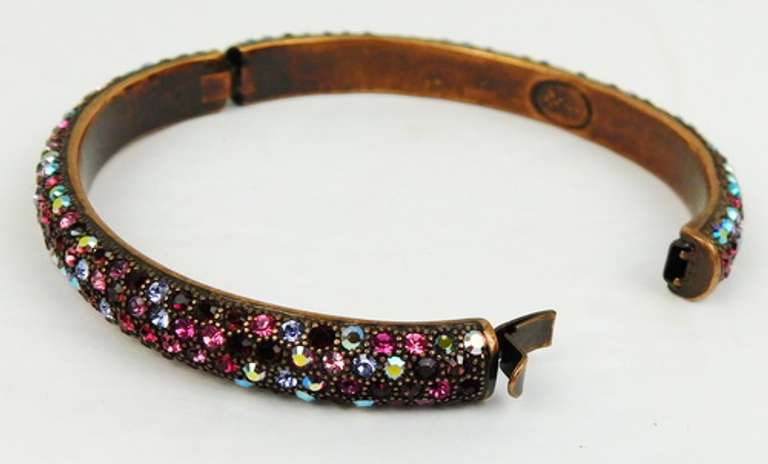 Joan Rivers Copper & Crystals Bangle Bracelet