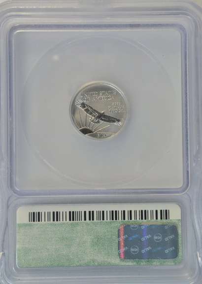 Flawless 2001 $10 Pure Platinum Eagle coin. ICG MS70