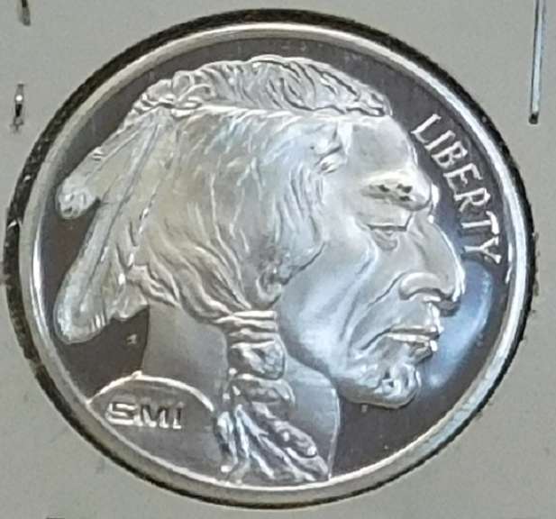 1 Oz Silver PRF Round GEM Ind/Buff