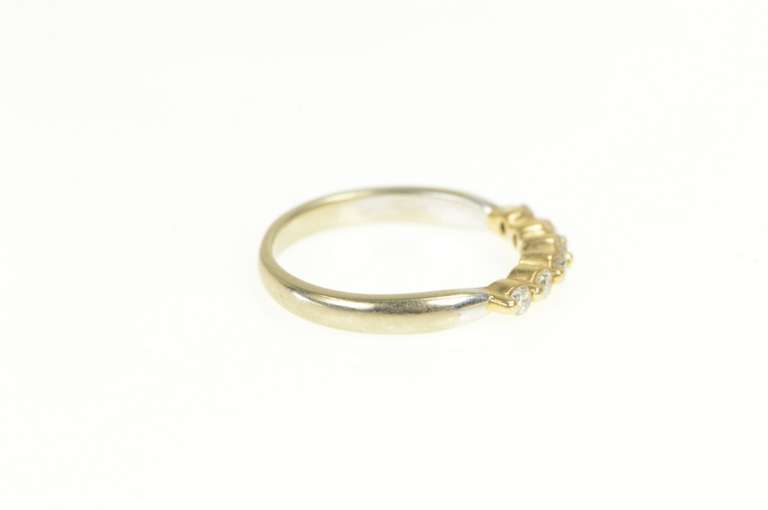 14K White Gold Classic Diamond Stackable Wedding Band Ring